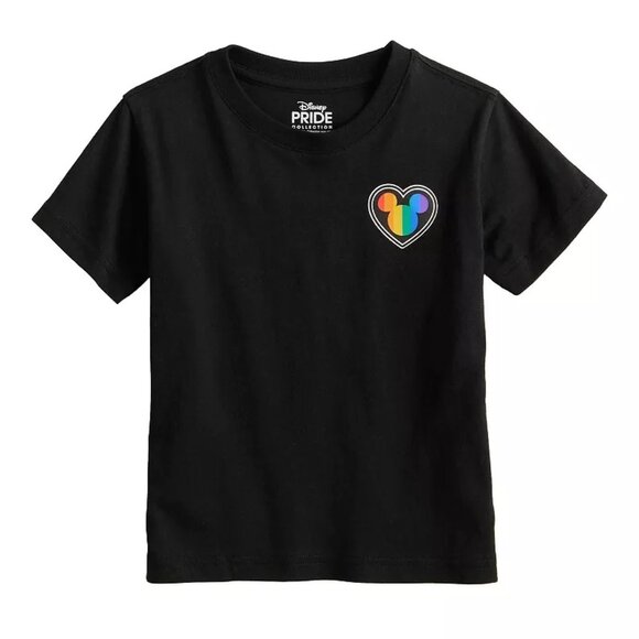 Disney Pride Collection Unisex Kids "Love" Multi-Language Black Tee 5T - Picture 2 of 2